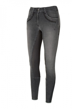 Pikeur Elfa Damen Reithose Vollgrip Jeans Grip anthrazit