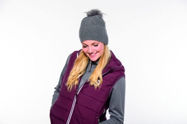 Eskadron Equestrian Fanatics Strickmütze Bobble Fauxfur anthrazit