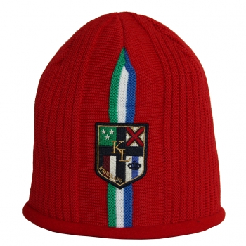 Kingsland Twickenham Unisex Mütze Strickmütze rot Red Ribbon Red Merino Wolle