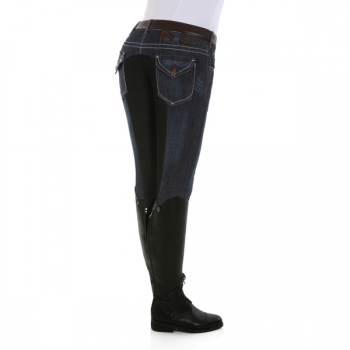 Kingsland Kelly Damen Reithose Vollbesatz Denim Jeans