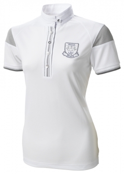 Pikeur Damen Turniershirt 1/2 Arm weiß mit Kontrasteinsätzen