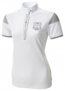 Pikeur Damen Turniershirt 1/2 Arm weiß mit Kontrasteinsätzen